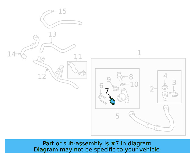 Water Hose Assembly Lower Seal N-907-653-01 - View 2