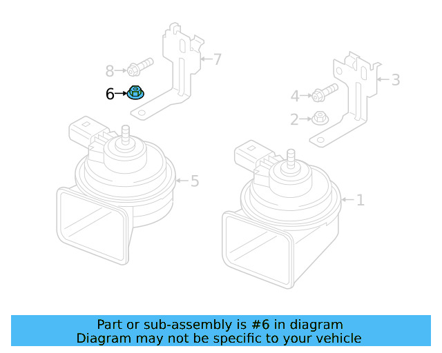 Horn Nut N-011-018-10 - View 3