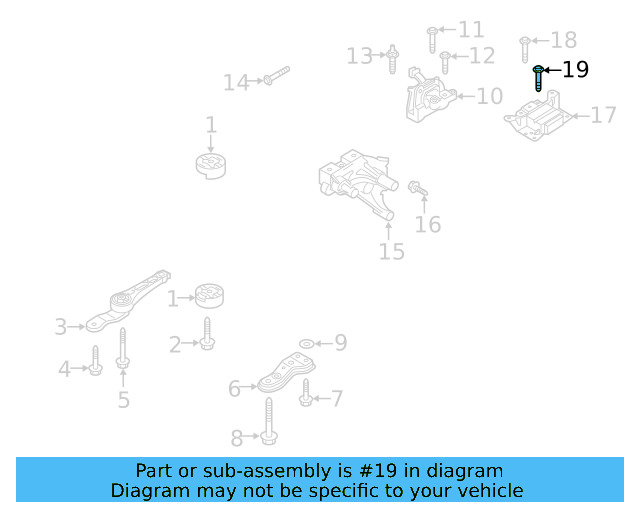 Motor Mount Mount Bolt N-105-524-04 - View 96