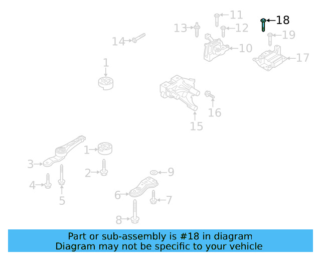 Motor Mount Mount Bolt N-105-524-04 - View 70