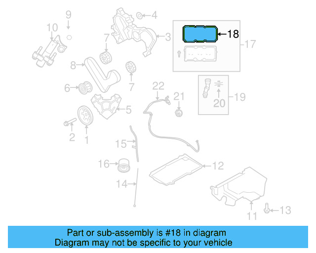 Valve Cover Gasket 7B0-103-483-A - View 2
