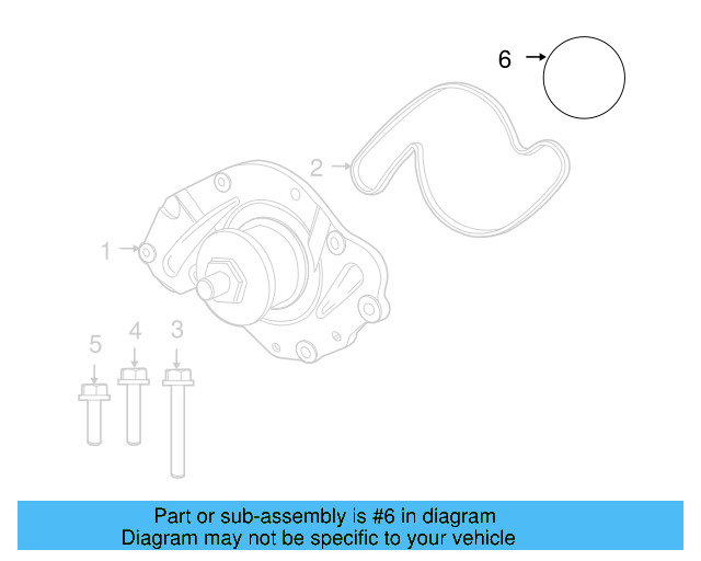 Water Pump Seal 7B0-121-043 - View 3