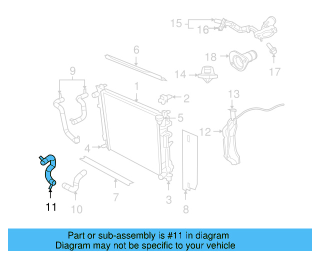 Radiator Coolant Hose 7B0-122-051-B - View 6