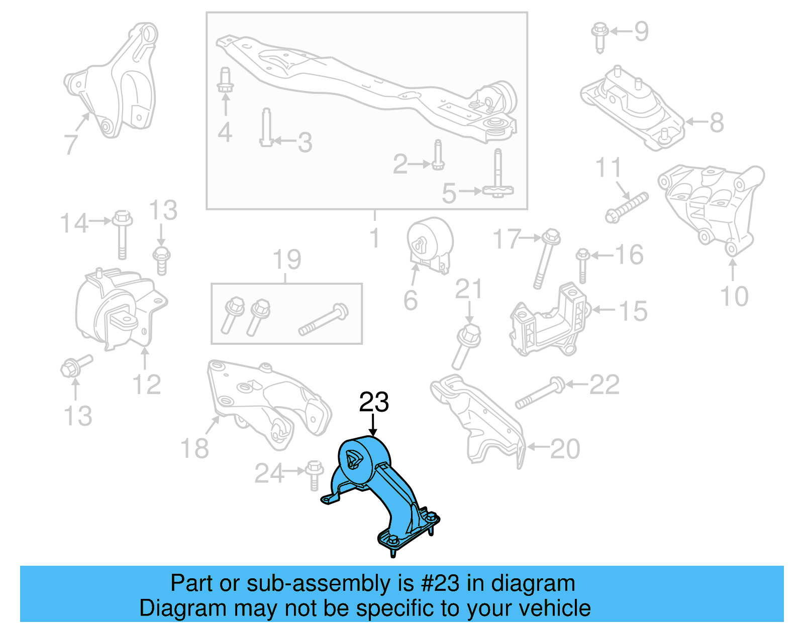 Rear Support 7B0-199-867-A - View 2