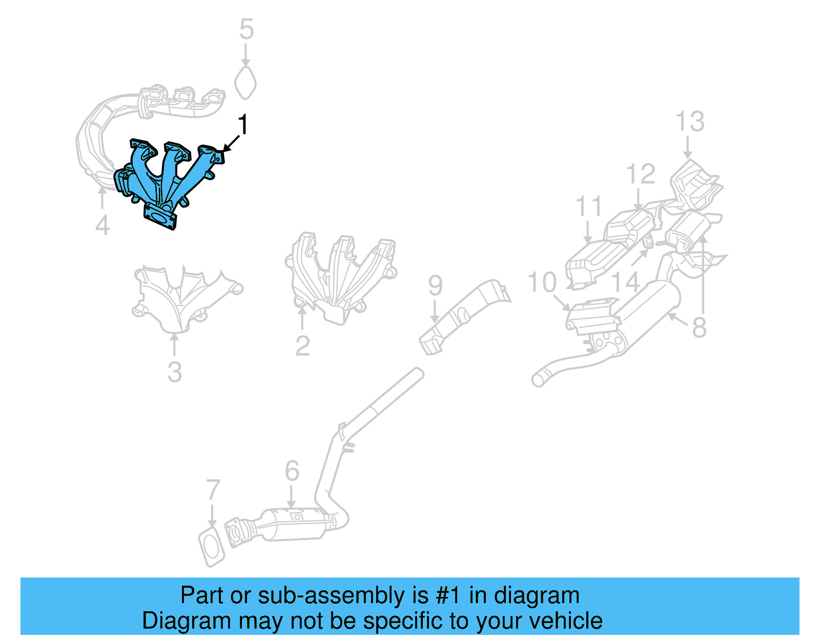 Exhaust Manifold 7B0-253-031 - View 4