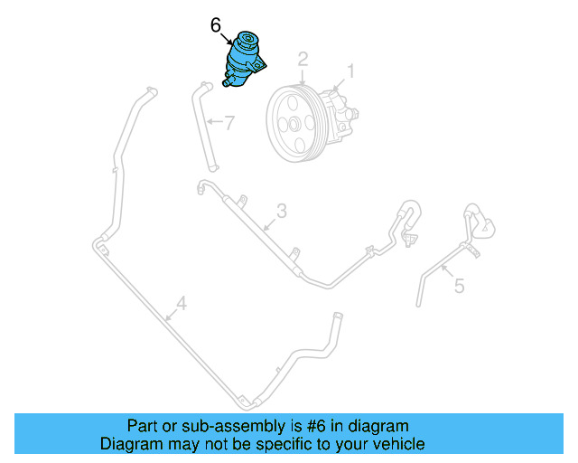 Power Steering Pump Reservoir 7B0-422-371-B - View 2