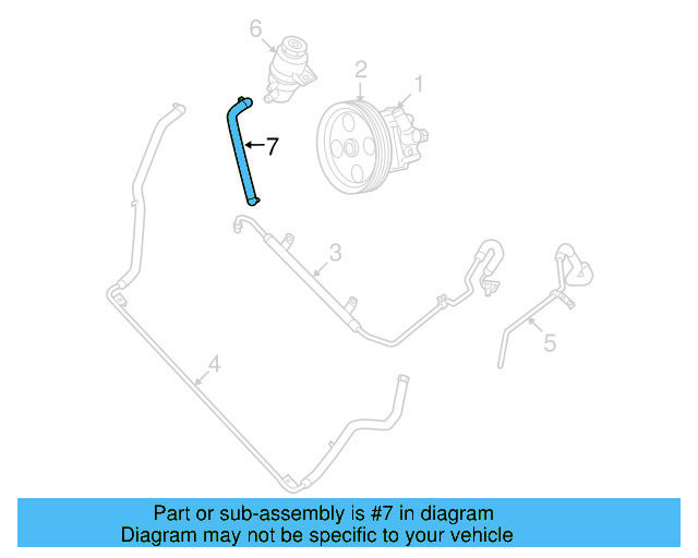 Power Steering Supply Hose 7B0-422-887 - View 2