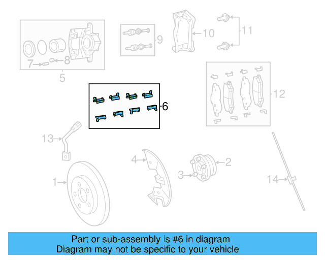 Caliper Retainer Spring 7B0-698-441 - View 2