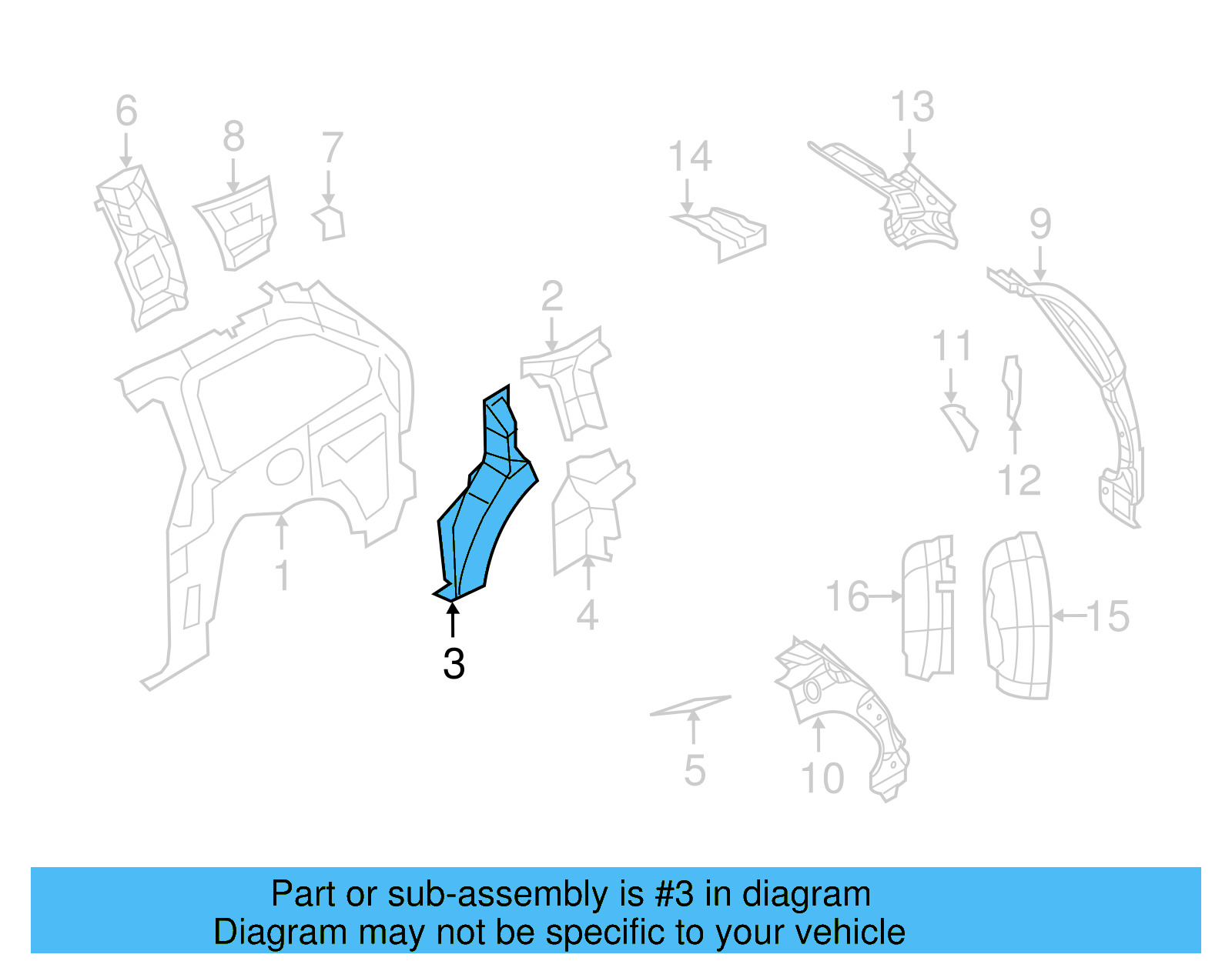 Lower Pillar Reinforced 7B0-809-263 - View 4
