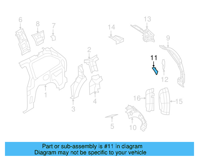 Baffle Plate 7B0-809-523 - View 2