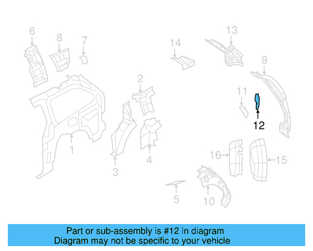 Gusset 7B0-809-599 - View 2