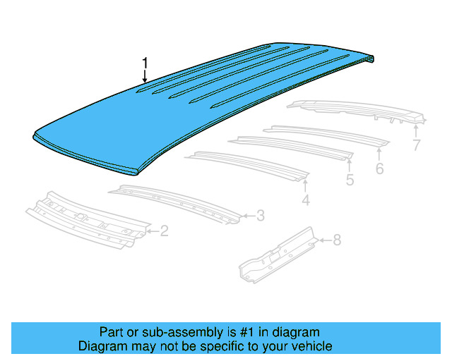 Roof Panel 7B0-817-101 - View 3