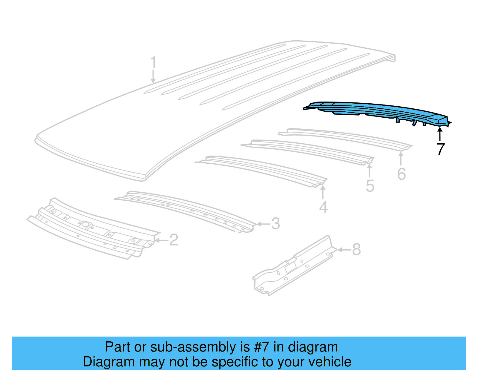Rear Header 7B0-817-163-A - View 4