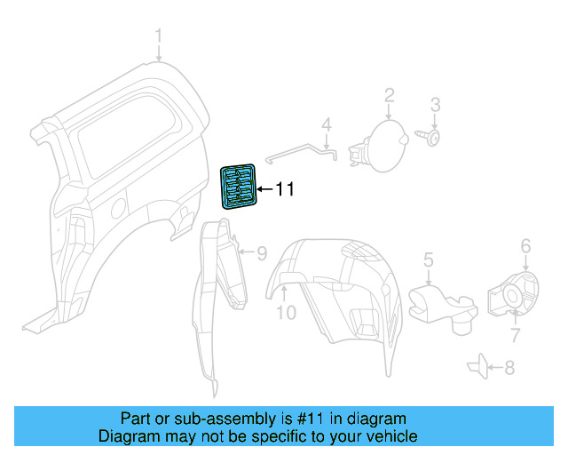 Vent Grille 7B0-819-465-A - View 2