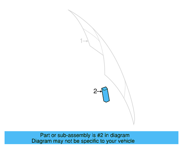 Lift Gate Glass Spacer 7B0-845-745 - View 2