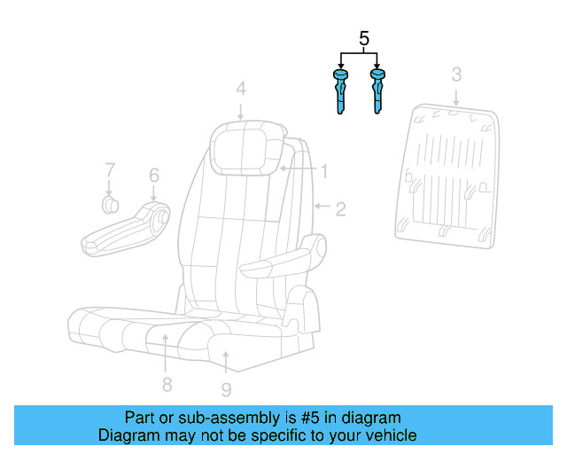 Headrest Guide 7B0-881-920-L-HL5 - View 3