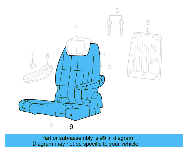Seat Cushion Pad 7B0-883-375-B - View 4