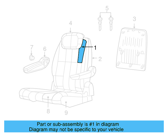 Seat Back Cover 7B0-883-805-D-DE5 - View 3