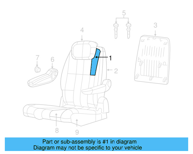 Seat Back Cover 7B0-883-805-F-HL5