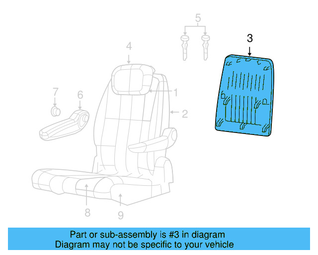 Seat Back Panel 7B0-883-815-HL5 - View 2