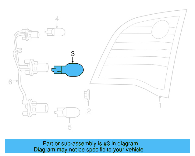 Tail Lamp Bulb 7B0-945-103 - View 3