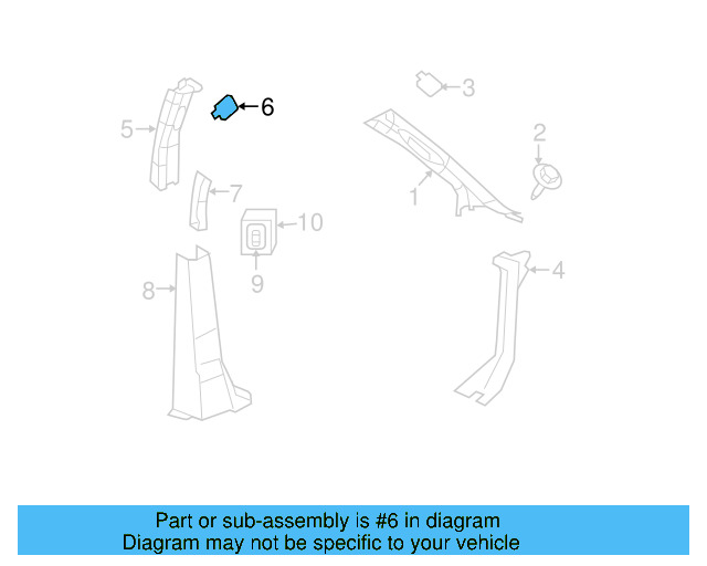 Switch Bezel 7B0-959-723-A-ES3 - View 4
