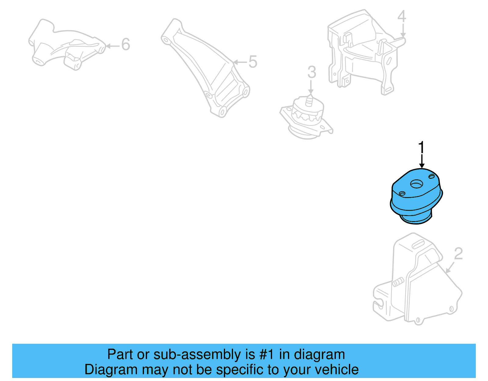 Trans Support 7D0-399-107-AM - View 2