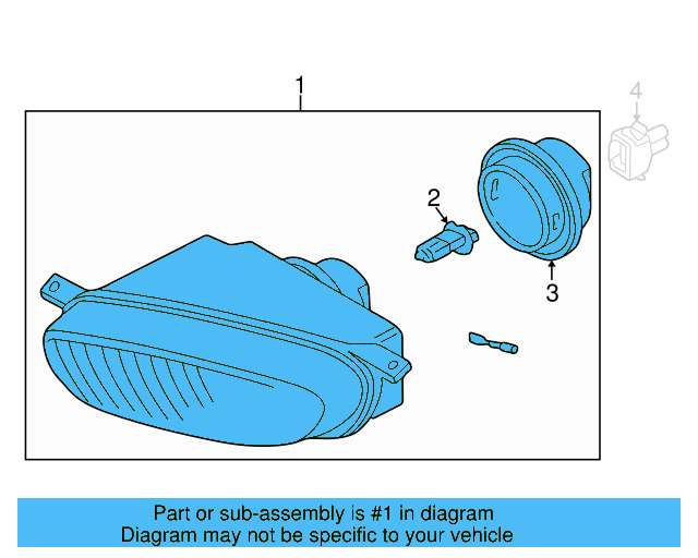Fog Lamp Assembly 7D0-941-700-C - View 3