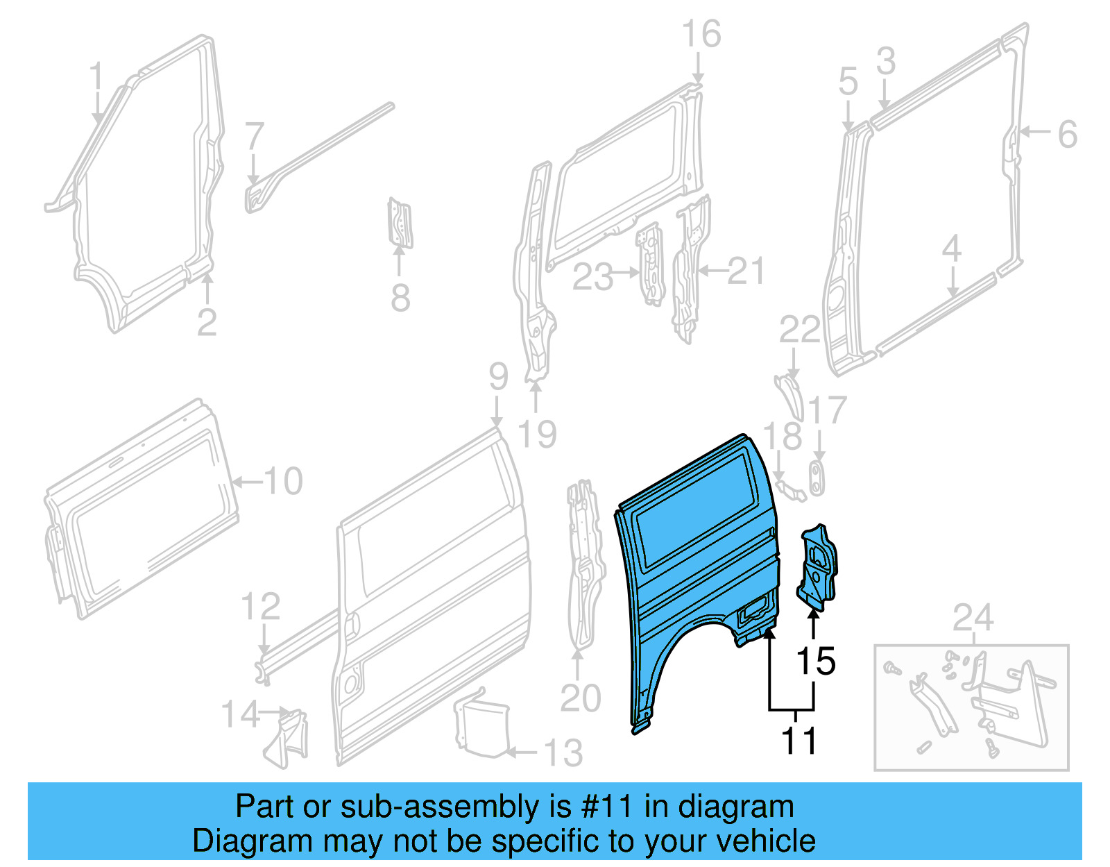 Body Side Panel 7D3-809-172-A - View 3