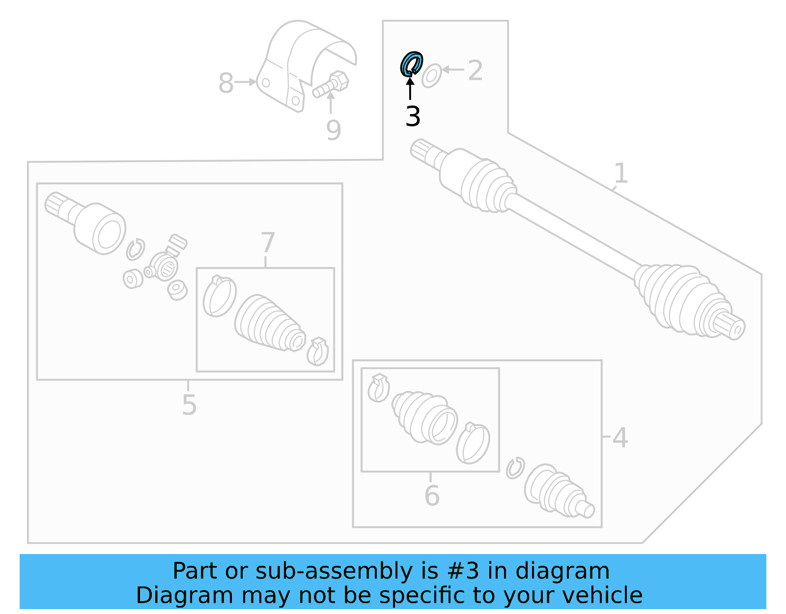 Axle Assembly Lock Ring 7E0-407-297