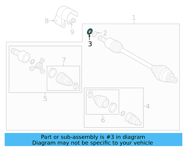 Axle Assembly Lock Ring 7E0-407-297 - View 15