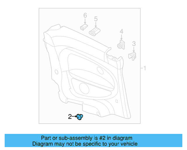 Lower Center Pillar Trim Clamp 1C0-867-388 - View 64