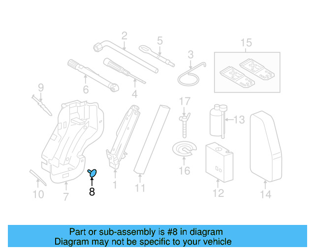 Trunk Trim Panel Clip 7H0-867-299-01C - View 18