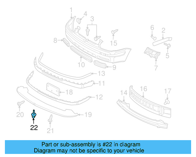 Trunk Trim Panel Clip 7H0-867-299-01C - View 22