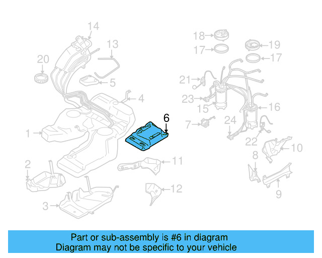 Fuel Tank Shield 7L0-201-979 - View 2