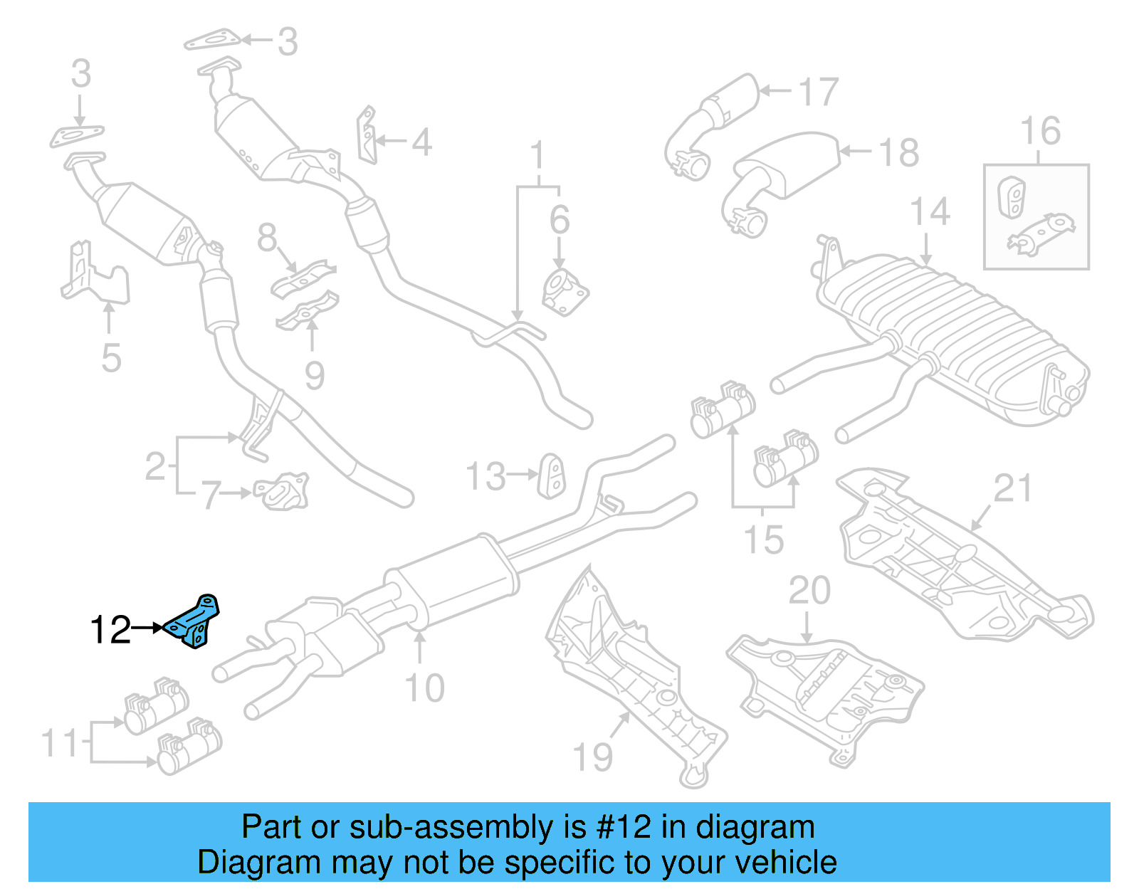 Front Muffler Front Bracket 7L0-253-144-C - View 24