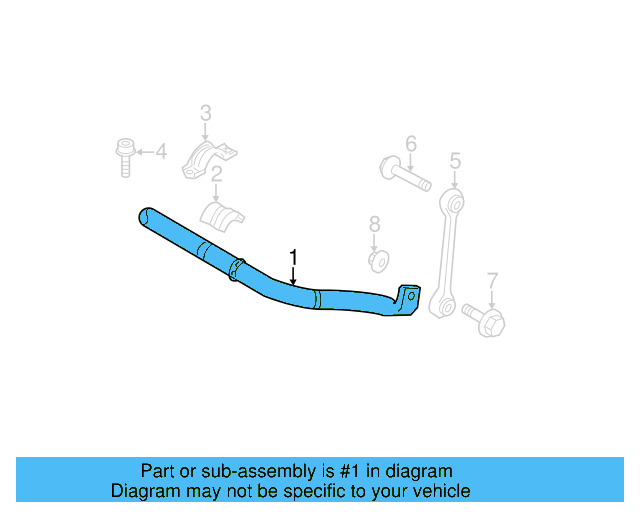 Stabilizer Bar 7L0-411-025-G