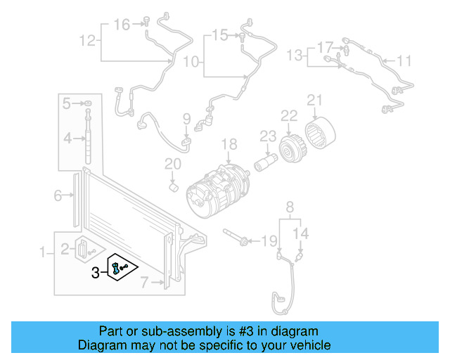 Condenser Bracket 7L0-498-849 - View 25