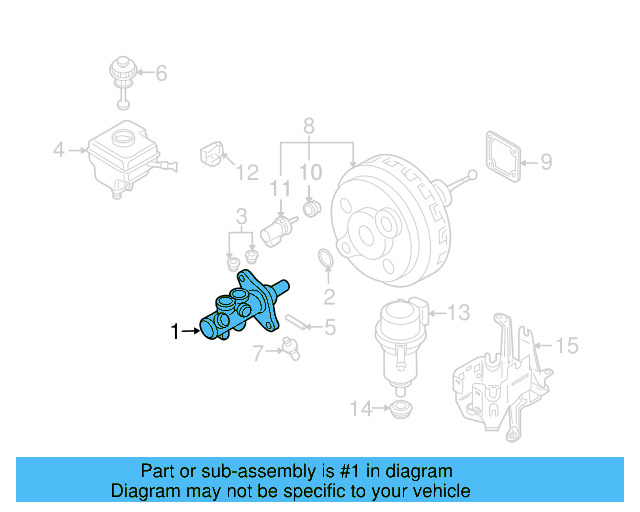 Master Cylinder 7L0-611-019-E - View 4