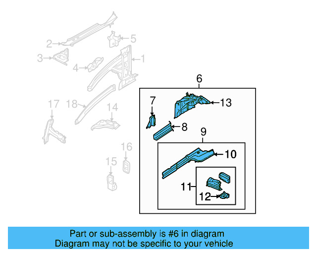 Side Member Assembly 7L0-803-091-AK - View 2