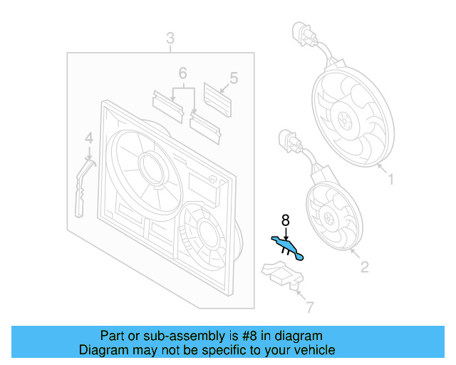 Retaining Bracket Retainer Clip 7L0-805-496-A - View 4