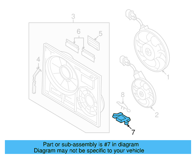 Retaining Bracket 7L0-805-517 - View 2