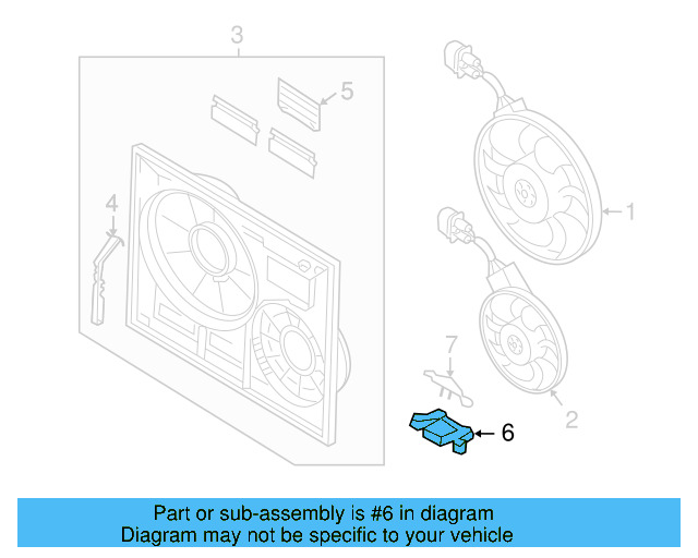 Retaining Bracket 7L0-805-517 - View 3