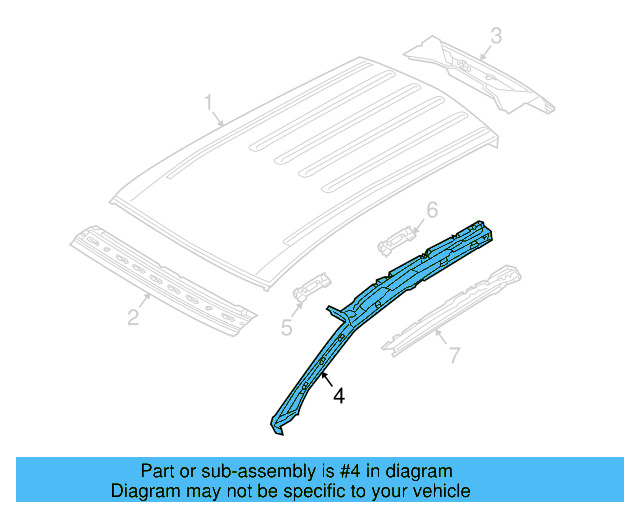 Inner Windshield Pillar 7L0-817-287-G - View 2