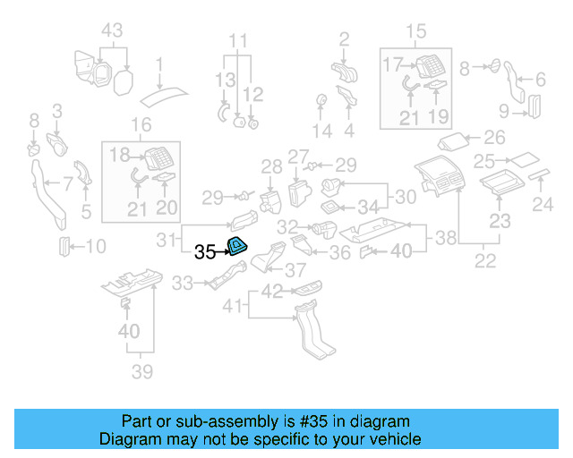 Floor Duct Seal 7L0-819-745 - View 2