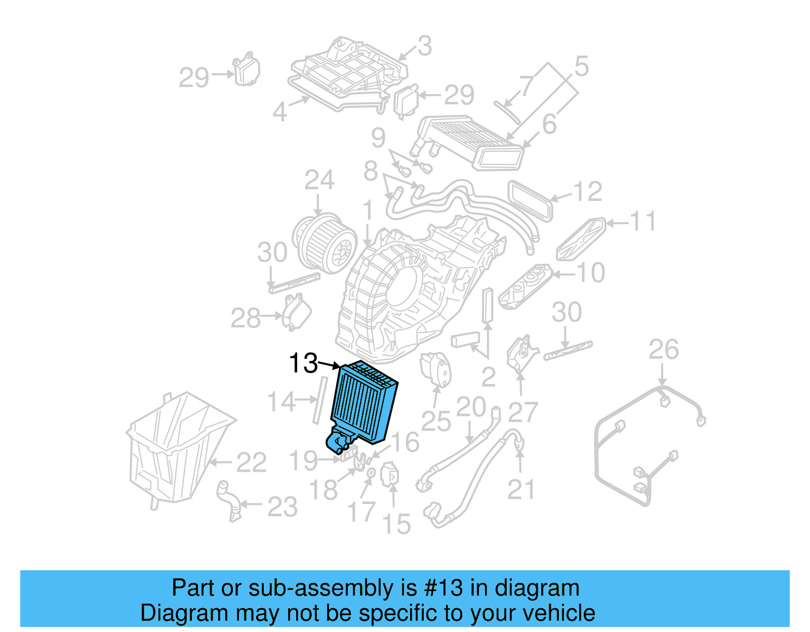 A/C Evaporator Core 7L0-820-105-B - View 12