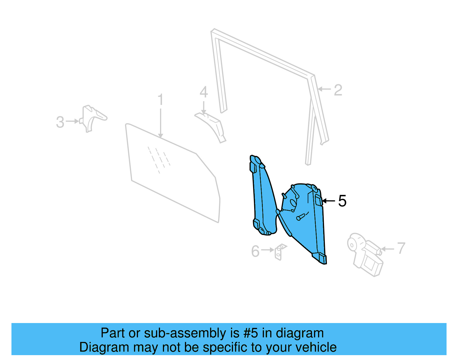 Window Regulator 7L0-839-461-D - View 4