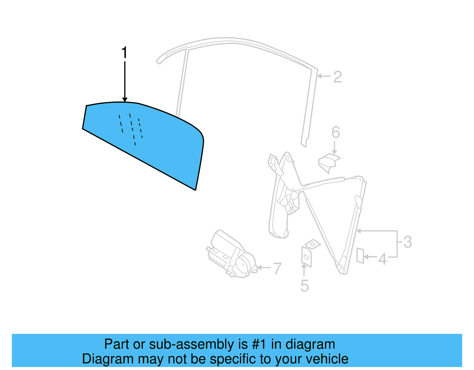 Door Glass 7L6-845-206-E