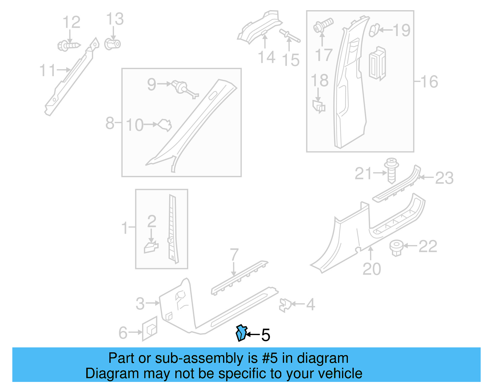 Front Sill Plate Retainer 7L0-867-208-A - View 7