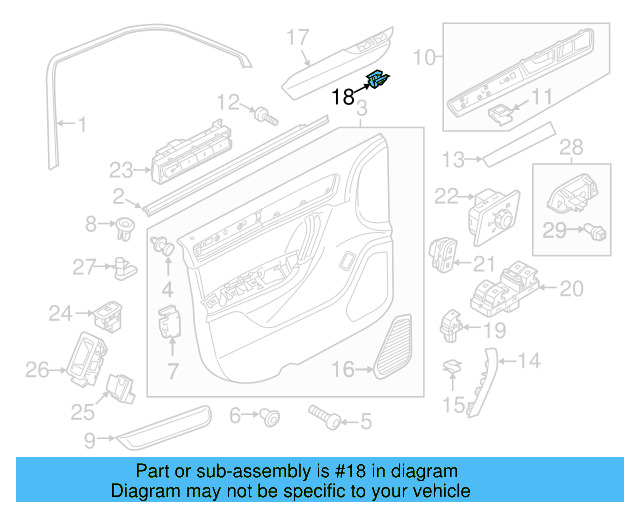Lower Quarter Trim Retainer Clip 7L0-867-208 - View 49